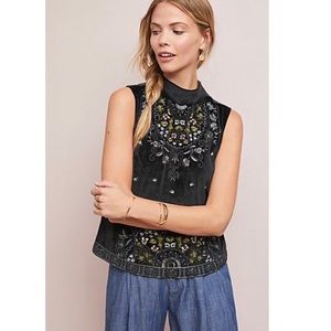 Anthropologie Reveillon Velvet Top